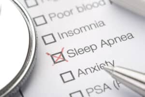 A list of conditions with the “Sleep Apnea” box checked